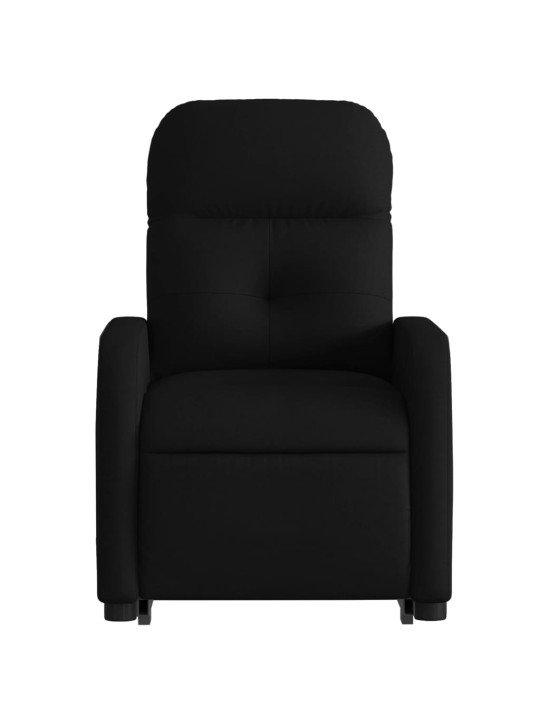 Zvedací polohovací křeslo černé textil