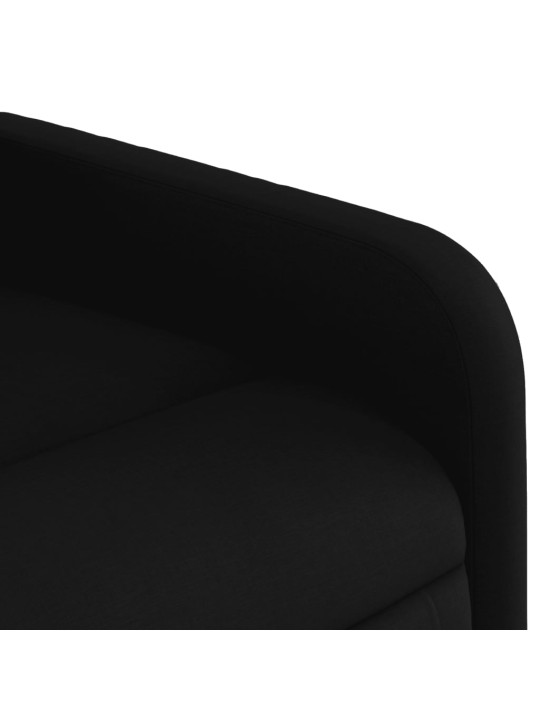 Zvedací polohovací křeslo černé textil