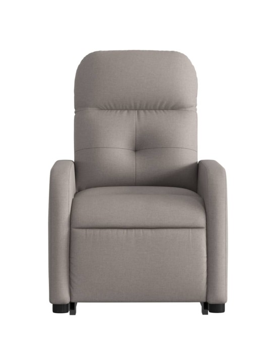 Zvedací polohovací křeslo taupe textil