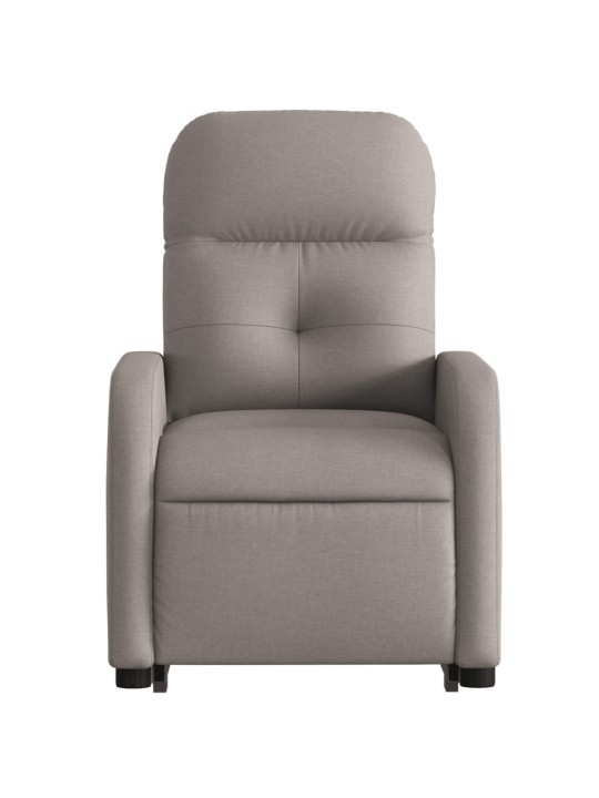 Elektrické zvedací polohovací křeslo taupe textil