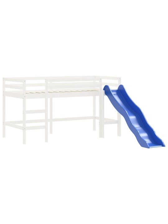 Dětská patrová postel s věží růžová 90 x 190 cm masiv borovice