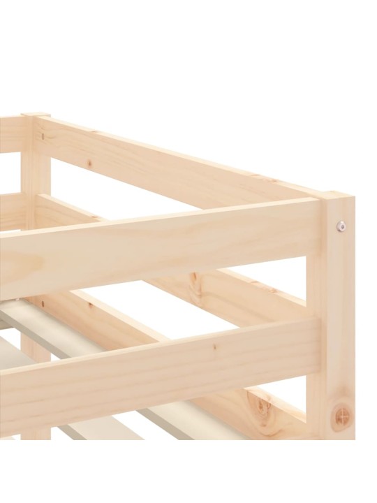 Dětská patrová postel se žebříkem 80 x 200 cm borové dřevo