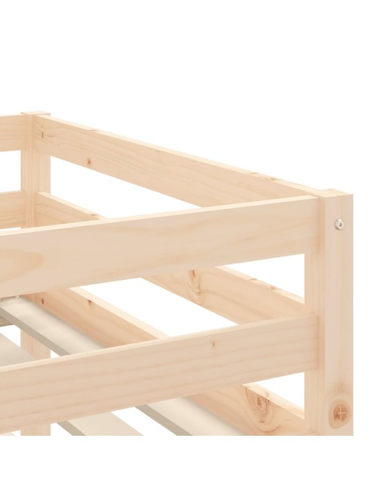Dětská patrová postel se žebříkem 80 x 200 cm borové dřevo