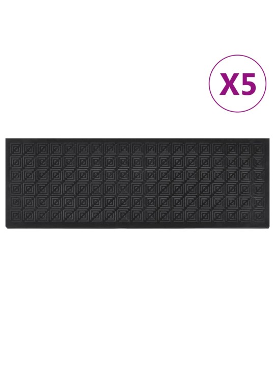 Nášlapy na schody 5 ks 25 x 75 cm guma