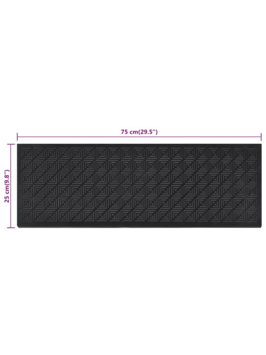 Nášlapy na schody 5 ks 25 x 75 cm guma
