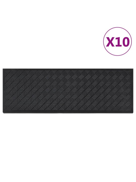 Nášlapy na schody 10 ks 25 x 75 cm guma