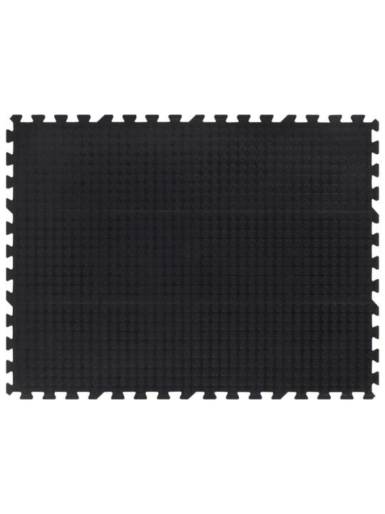 Gumová podlahová dlaždice černá 12 mm 90 x 120 cm