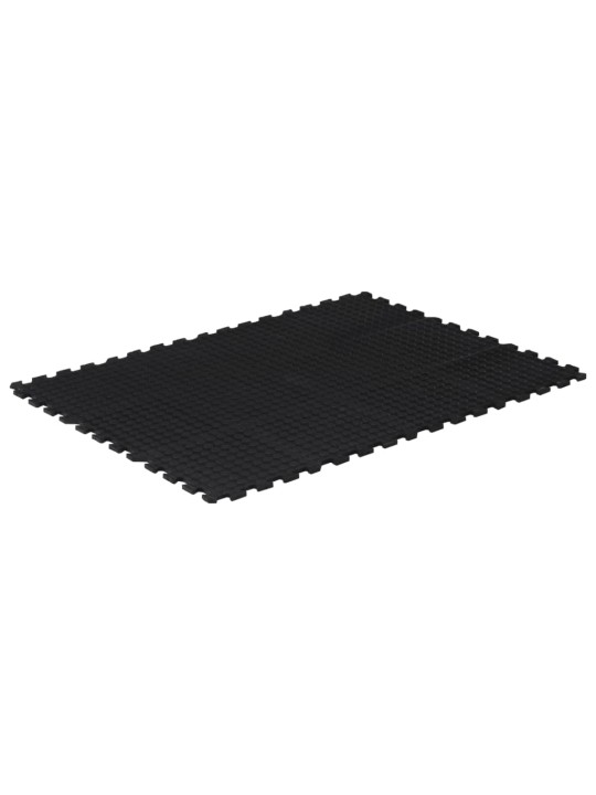 Gumová podlahová dlaždice černá 12 mm 90 x 120 cm
