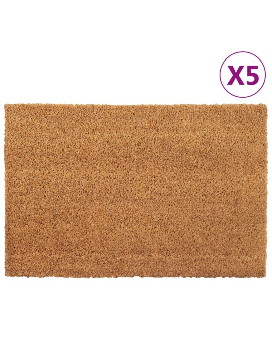 Rohožky před dveře 5 ks přírodní 40 x 60 cm kokosové vlákno