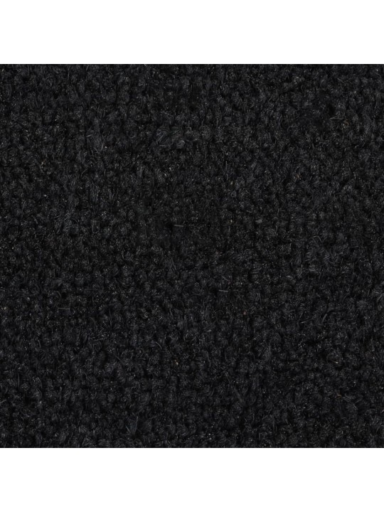 Rohožka před dveře černá 50 x 80 cm kokosové vlákno