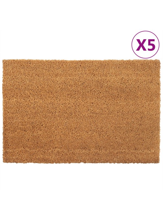 Rohožky před dveře 5 ks přírodní 40 x 60 cm kokosové vlákno