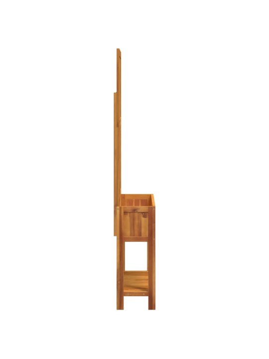 Truhlík s treláží a policí 100 x 32 x 185 cm masivní akácie