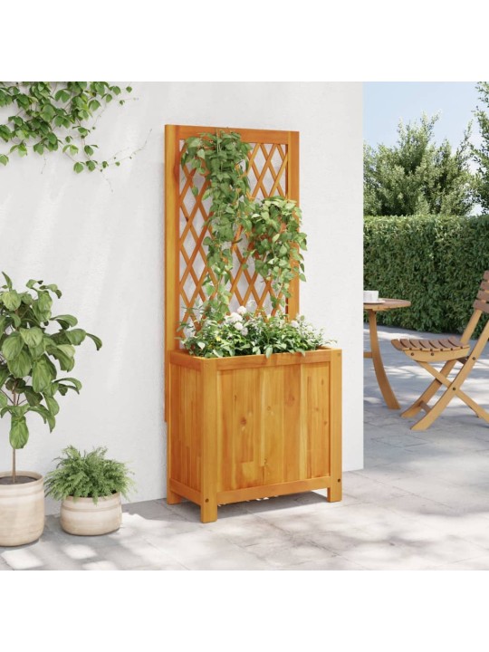 Truhlík s treláží 55 x 29,5 x 132 cm masivní akácie