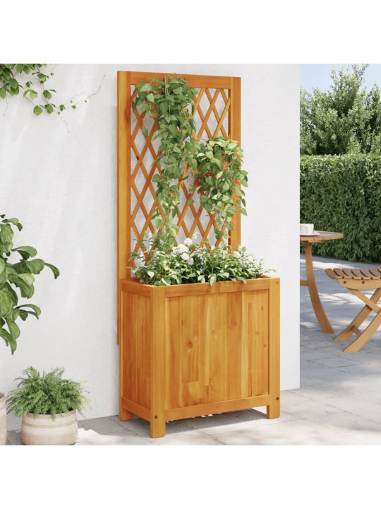 Truhlík s treláží 55 x 29,5 x 132 cm masivní akácie