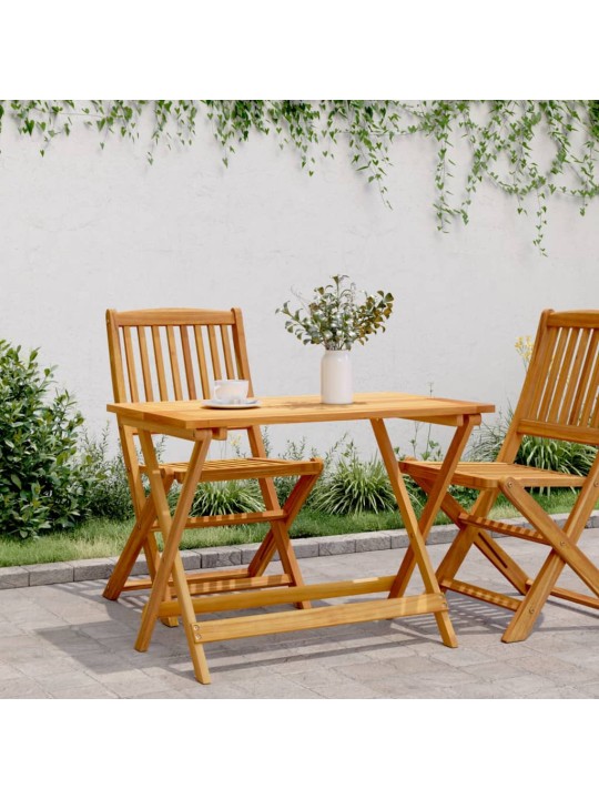 Skládací zahradní stůl 90 x 52,5 x 65 cm masivní akáciové dřevo