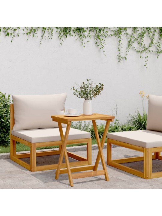 Skládací zahradní stůl 50 x 36 x 60 cm masivní akáciové dřevo