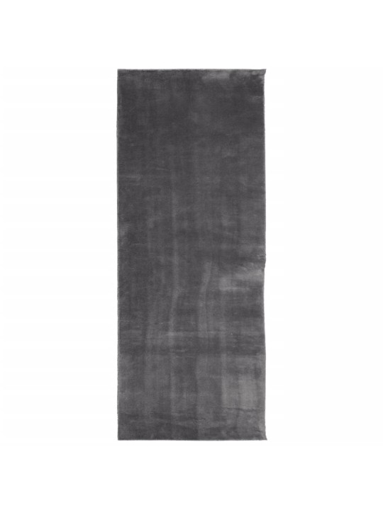 Koberec HUARTE krátký vlas měkký a pratelný antracit 80x200 cm