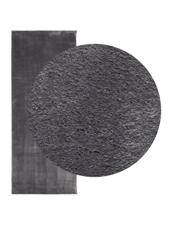 Koberec HUARTE krátký vlas měkký a pratelný antracit 80x200 cm