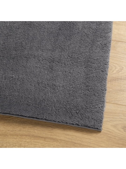 Koberec HUARTE krátký vlas měkký a pratelný antracit 80x200 cm