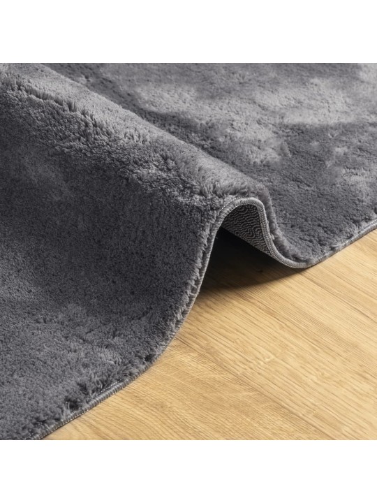 Koberec HUARTE krátký vlas měkký a pratelný antracit 80x200 cm