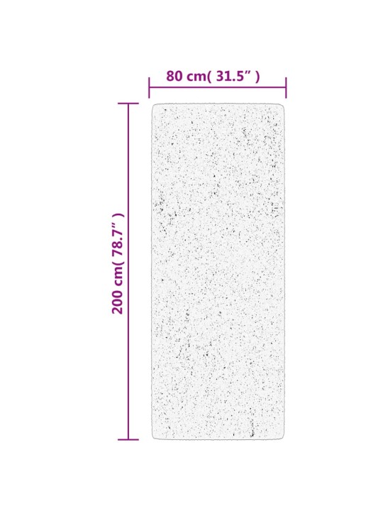 Koberec HUARTE krátký vlas měkký a pratelný antracit 80x200 cm