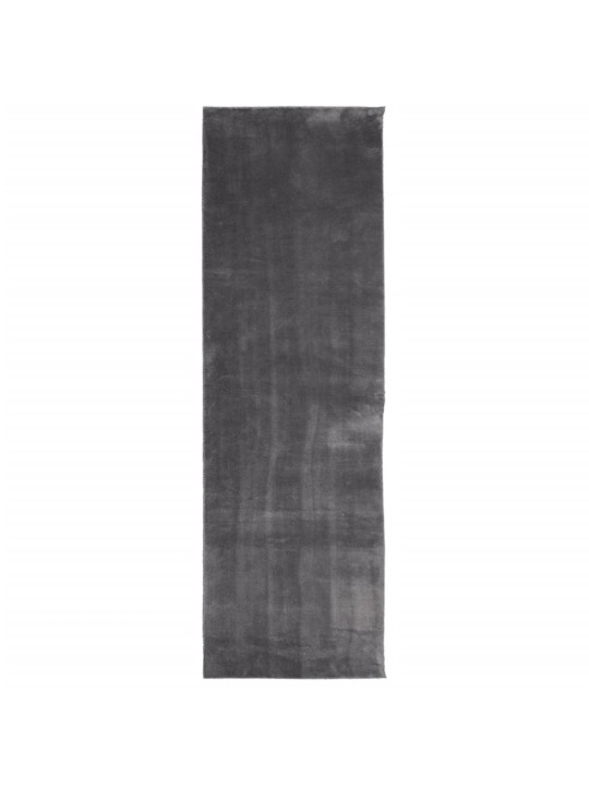 Koberec HUARTE krátký vlas měkký a pratelný antracit 80x250 cm