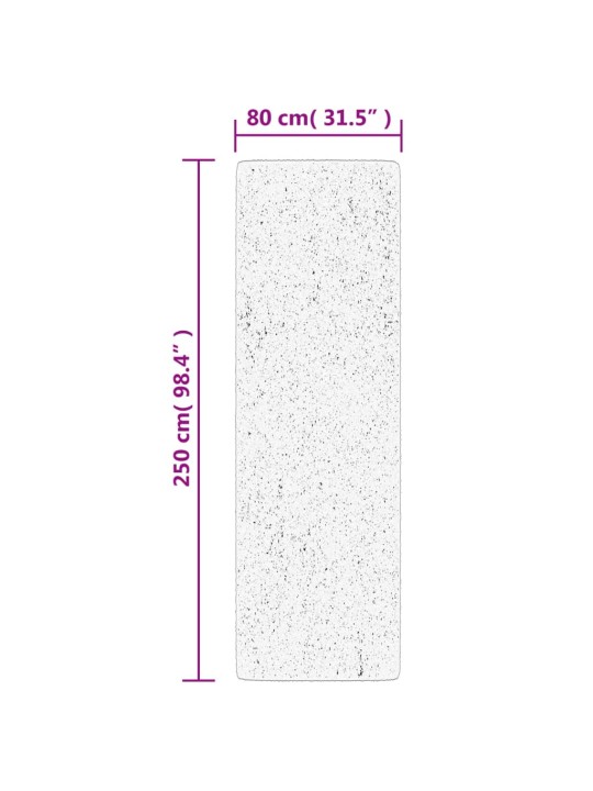 Koberec HUARTE krátký vlas měkký a pratelný antracit 80x250 cm