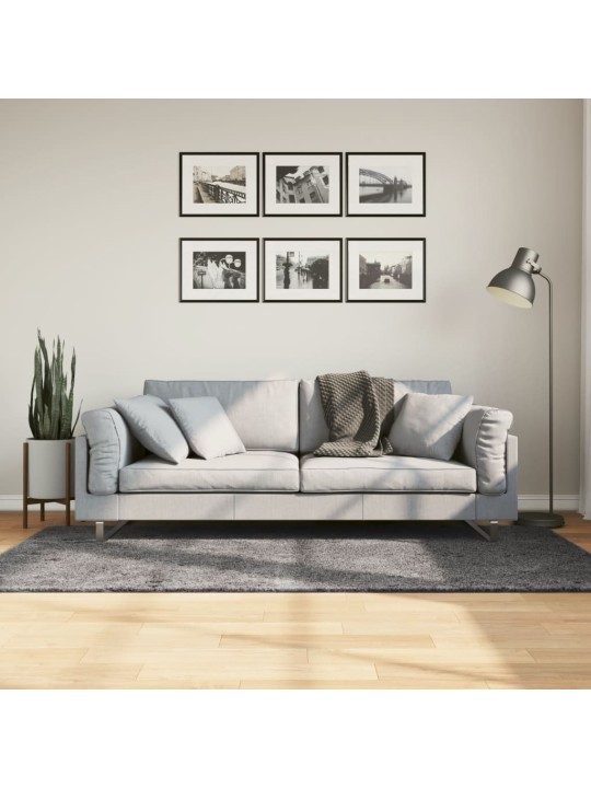 Koberec HUARTE krátký vlas měkký a pratelný antracit 120x170 cm