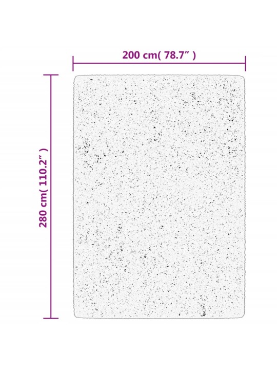 Koberec HUARTE krátký vlas měkký a pratelný antracit 200x280 cm