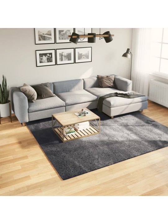 Koberec HUARTE krátký vlas měkký a pratelný antracit 240x240 cm