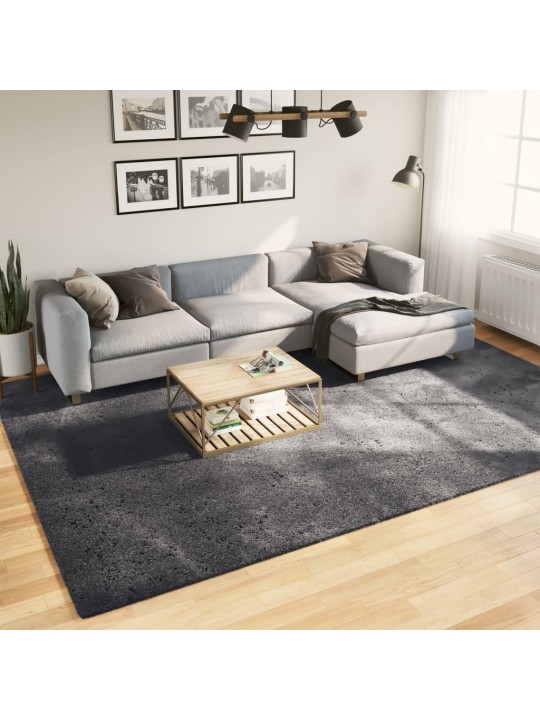 Koberec HUARTE krátký vlas měkký a pratelný antracit 240x340 cm
