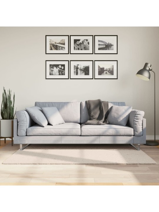Koberec HUARTE krátký vlas měkký a pratelný béžový 80x150 cm