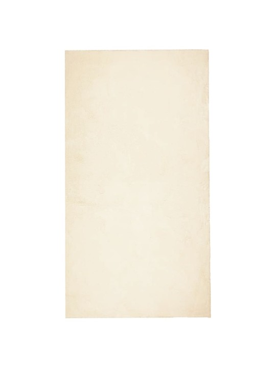 Koberec HUARTE krátký vlas měkký a pratelný krémový 60x110 cm