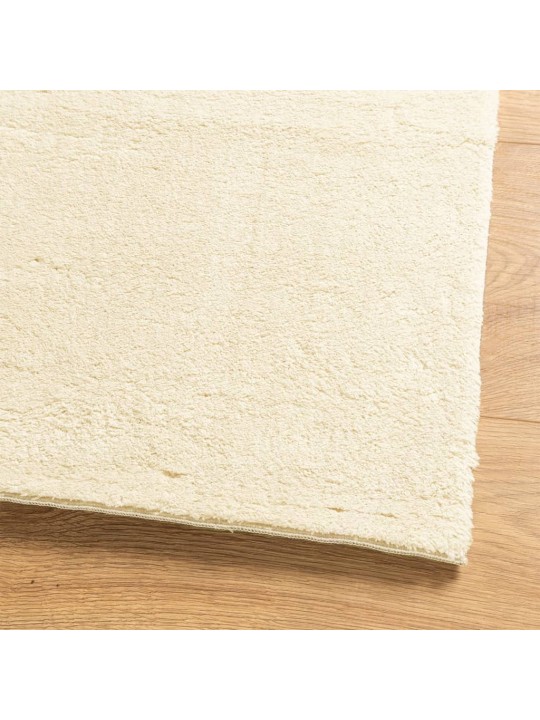 Koberec huarte krátký vlas měkký a pratelný krémový 80x200 cm