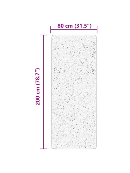 Koberec huarte krátký vlas měkký a pratelný krémový 80x200 cm
