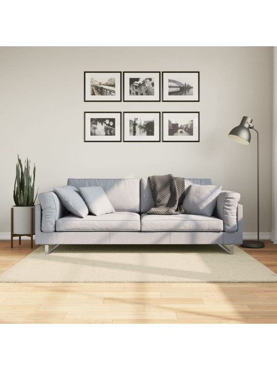 Koberec HUARTE krátký vlas měkký a pratelný krémový 120x170 cm