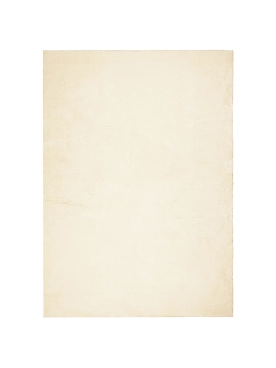 Koberec HUARTE krátký vlas měkký a pratelný krémový 140x200 cm