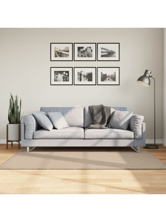Koberec HUARTE krátký vlas měkký a pratelný pískový 120x170 cm