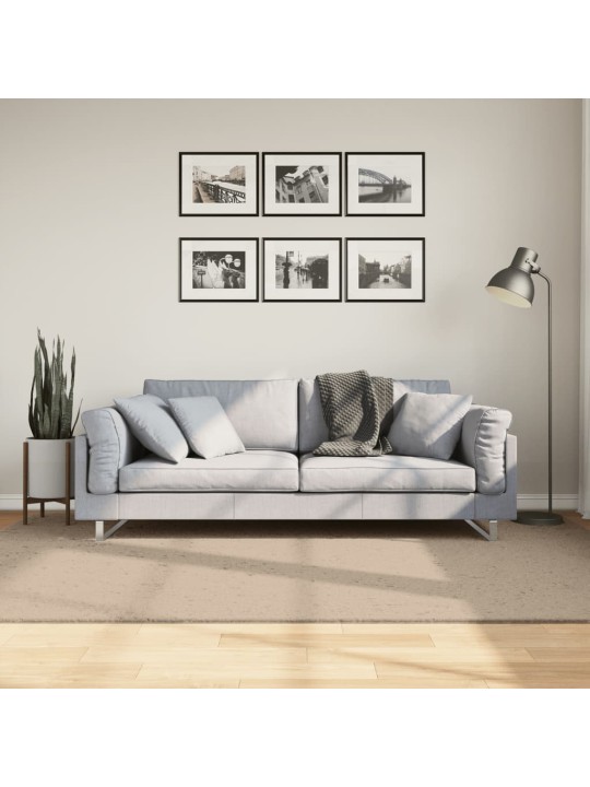 Koberec HUARTE krátký vlas měkký a pratelný pískový 160x230 cm