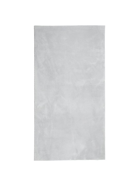Koberec HUARTE krátký vlas měkký a pratelný šedý 60x110 cm