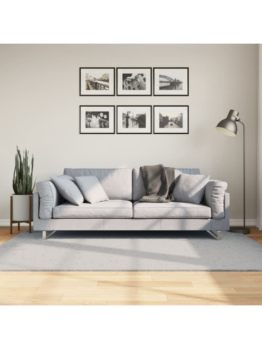 Koberec HUARTE krátký vlas měkký a pratelný šedý 140x200 cm