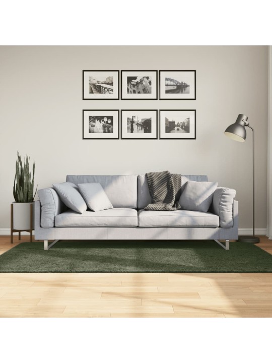 Koberec HUARTE krátký vlas měkký pratelný lesní zeleň 100x200cm