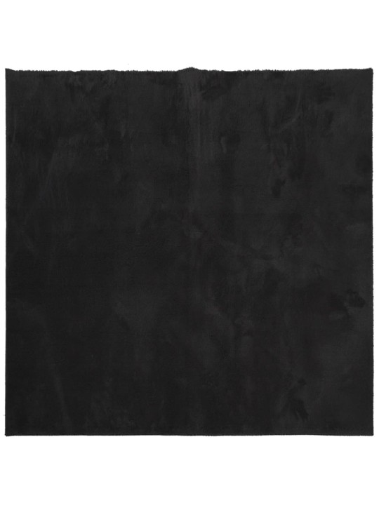 Koberec HUARTE krátký vlas měkký a pratelný černý 60x110 cm