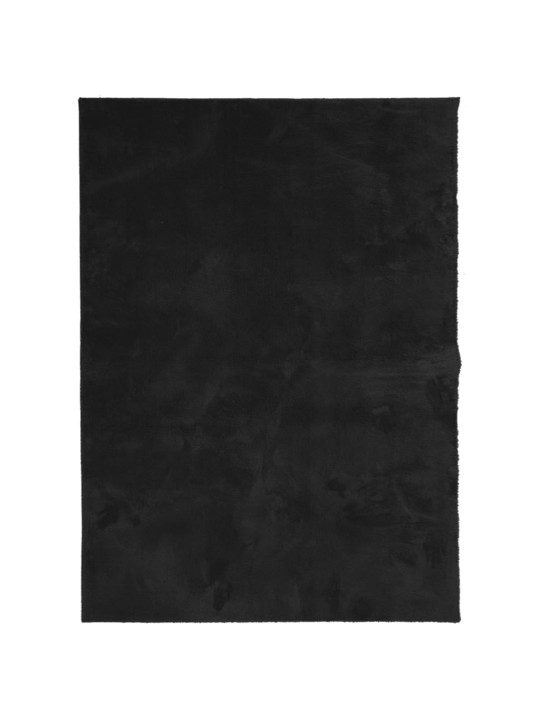 Koberec HUARTE krátký vlas měkký a pratelný černý 160x230 cm