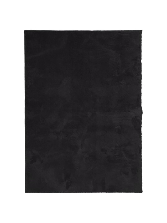 Koberec HUARTE krátký vlas měkký a pratelný černý 200x280 cm