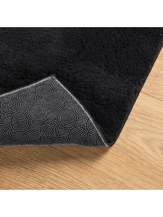 Koberec HUARTE krátký vlas měkký a pratelný černý 200x280 cm