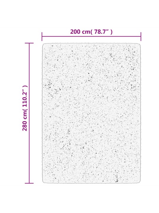 Koberec HUARTE krátký vlas měkký a pratelný černý 200x280 cm