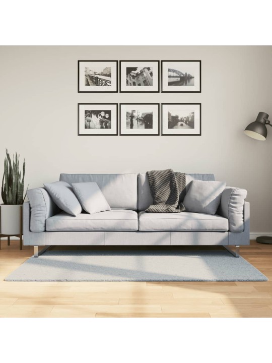 Koberec HUARTE krátký vlas měkký a pratelný modrý 80x150 cm
