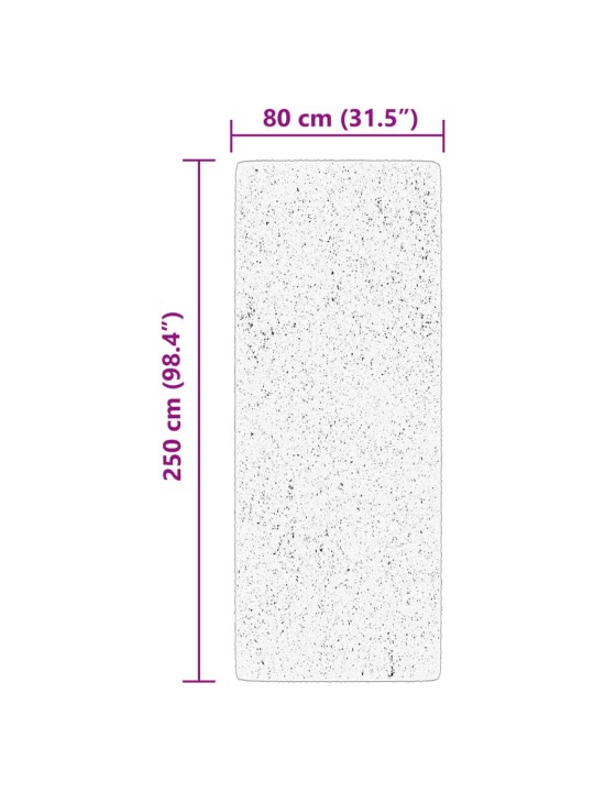 Koberec HUARTE krátký vlas měkký a pratelný modrý 80x250 cm