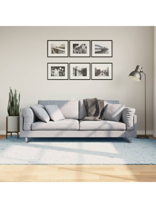 Koberec HUARTE krátký vlas měkký a pratelný modrý 160x230 cm